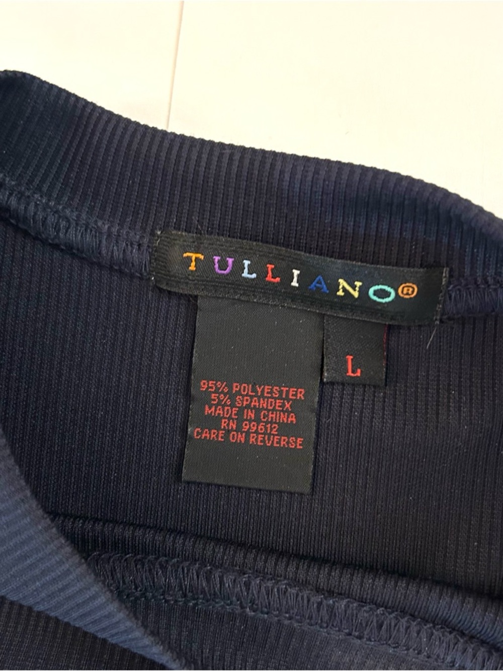 Tulliano Ribbed Knit T-Shirt - Size L - Short Sleeves - Mens - Picture 3 of 8